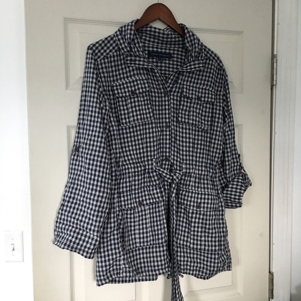 French Connection gingham plaid dress Size 2